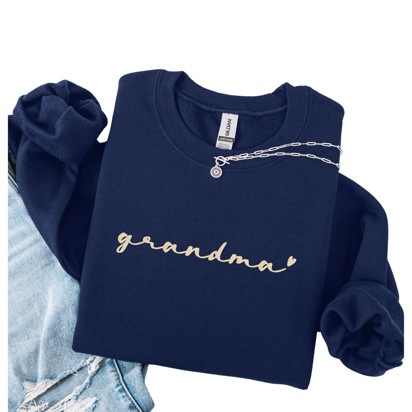Custom Grandma Embroidered Sweatshirt Mama Auntie Sweatshirt, Personalized Name Sleeve, Mother's Day Gift, Personalized Grandma Name text