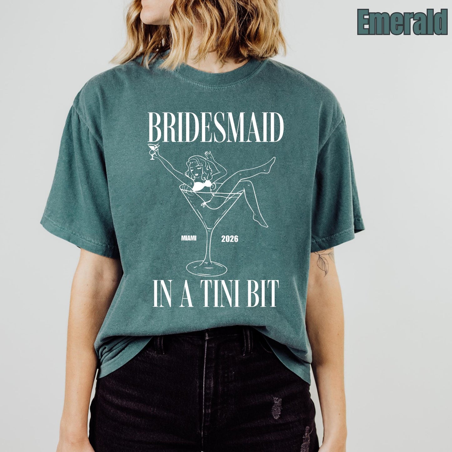 Custom Martini Bridal Party Shirt, Future Mrs Bridesmaid Bachelorette Outfit