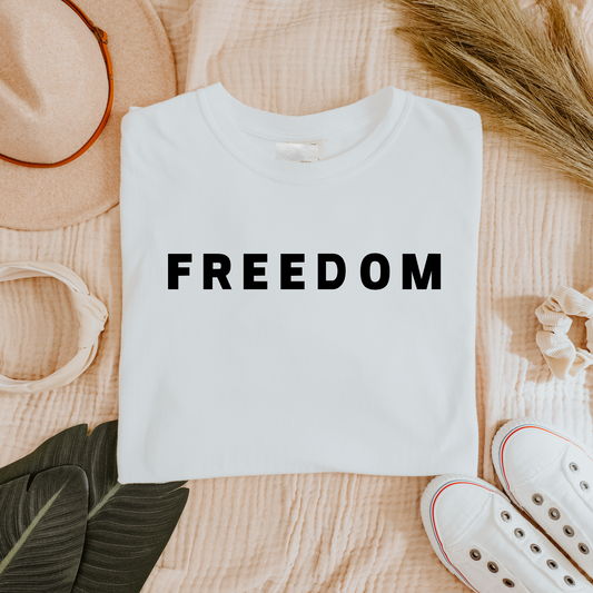 Freedom Charlie Kirk Comfort Colors Tshirt, Vintage Freedom Graphic T-Shirt, Bold Patriot Statement Tee, Memorial Tribute Style Unisex Shirt