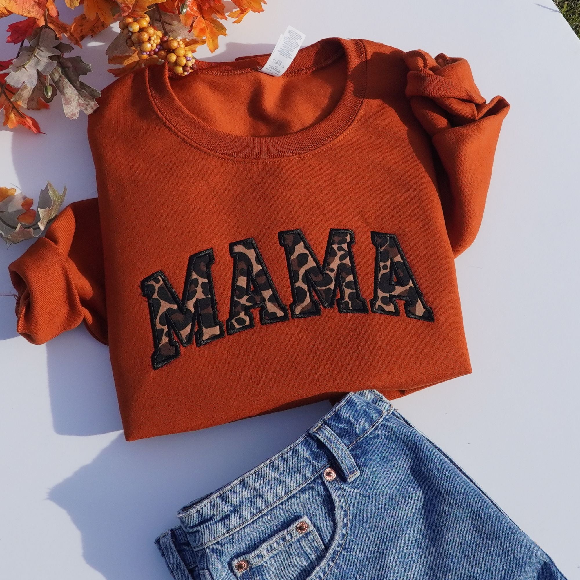 Mama discount leopard sweatshirt