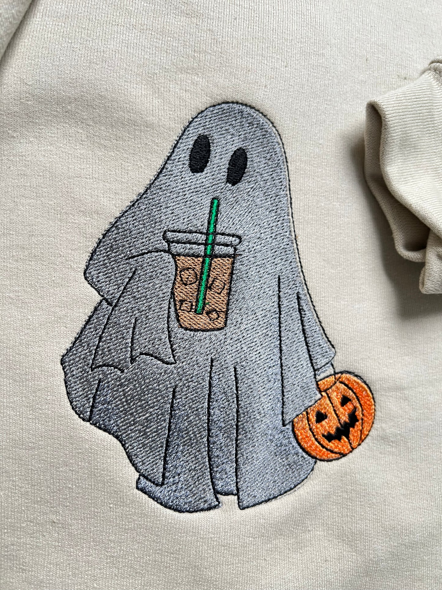 Iced Coffee Drinking Ghost Crewneck sweatshirt