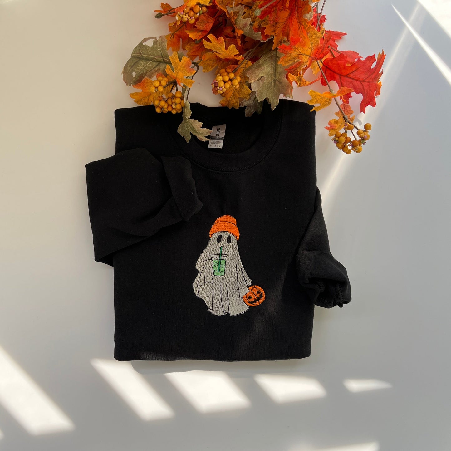 Iced Coffee/ Matcha Drinking Ghost Crewneck sweatshirt