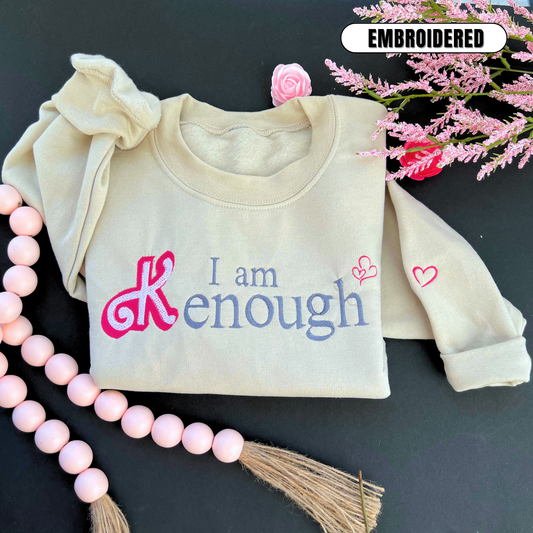 I am Kenough embroidered crewneck sweatshirt