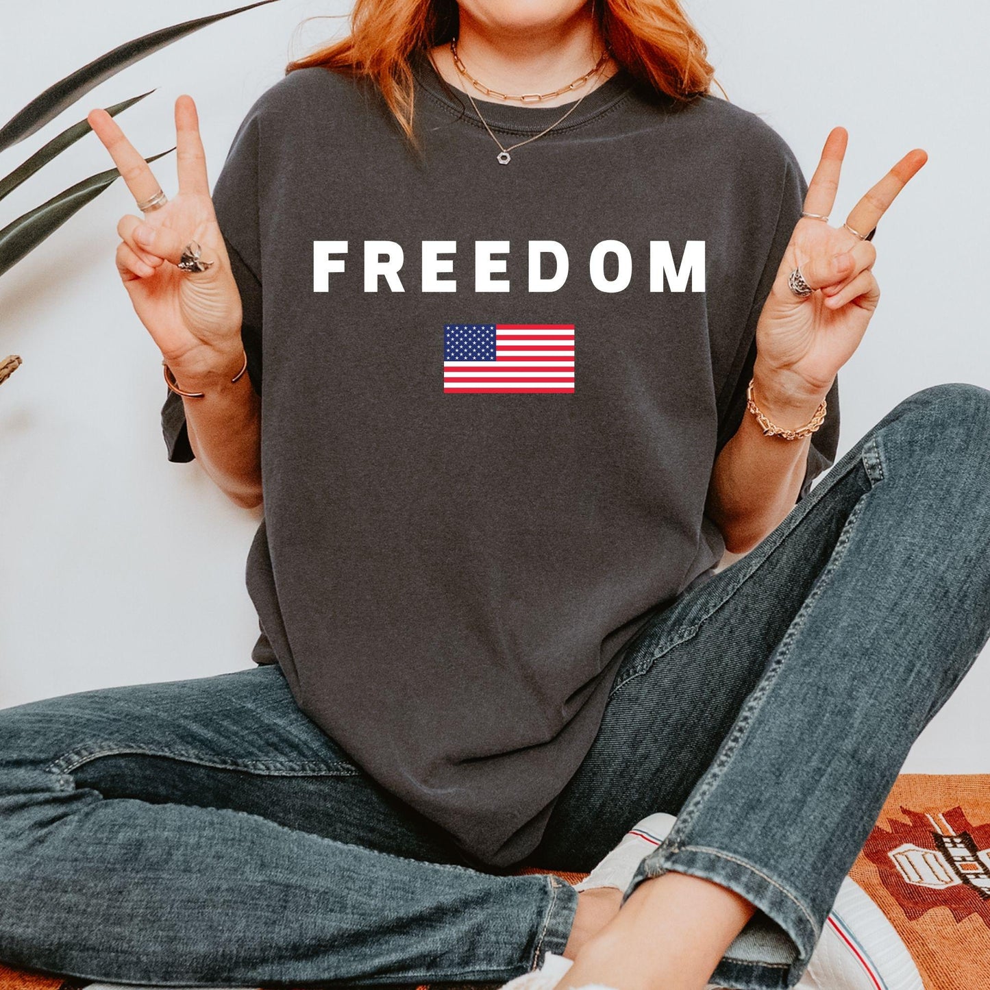 Customizable Freedom T-shirt: Comfort Colors Patriotic Tee