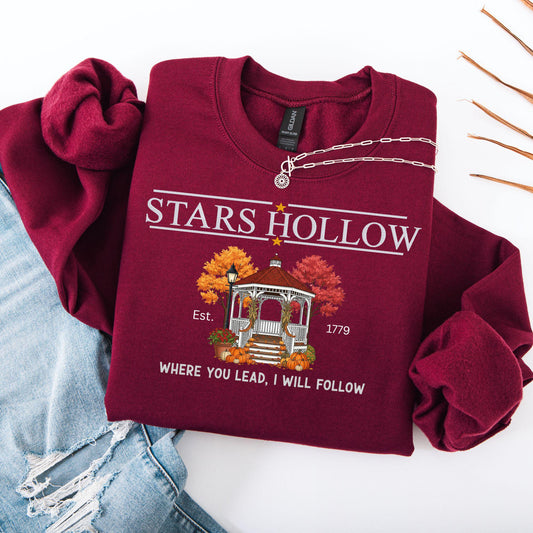 Stars Hollow Connecticut Sweatshirt: Where You Lead I Will Follow Crewneck