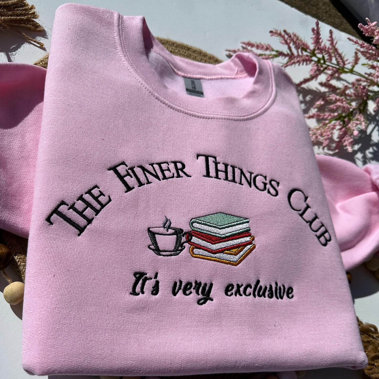 Finer Things Club Office Fan Merch Embroidered Crewneck Sweatshirt gift
