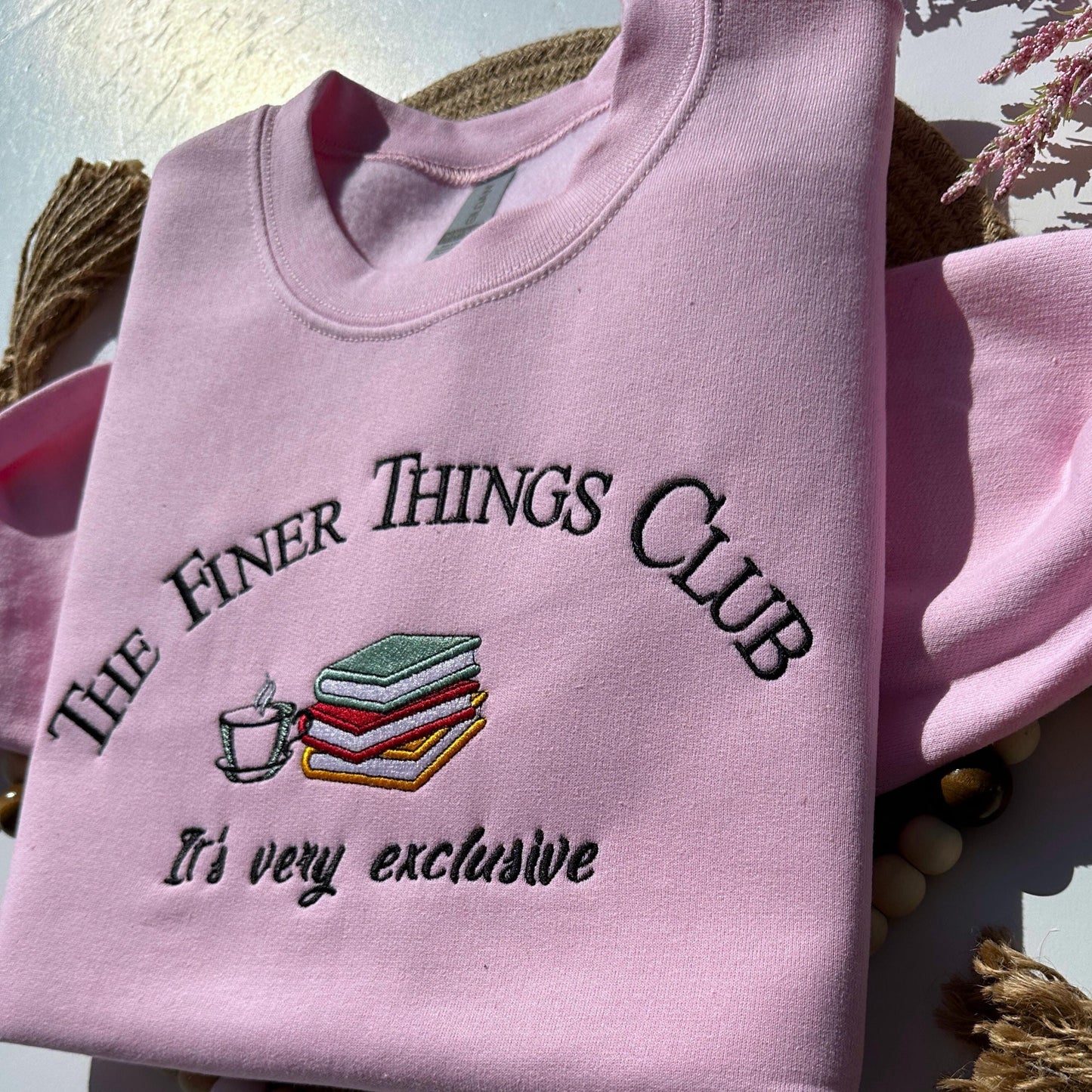 Finer Things Club Office Fan Merch Embroidered Crewneck Sweatshirt gift