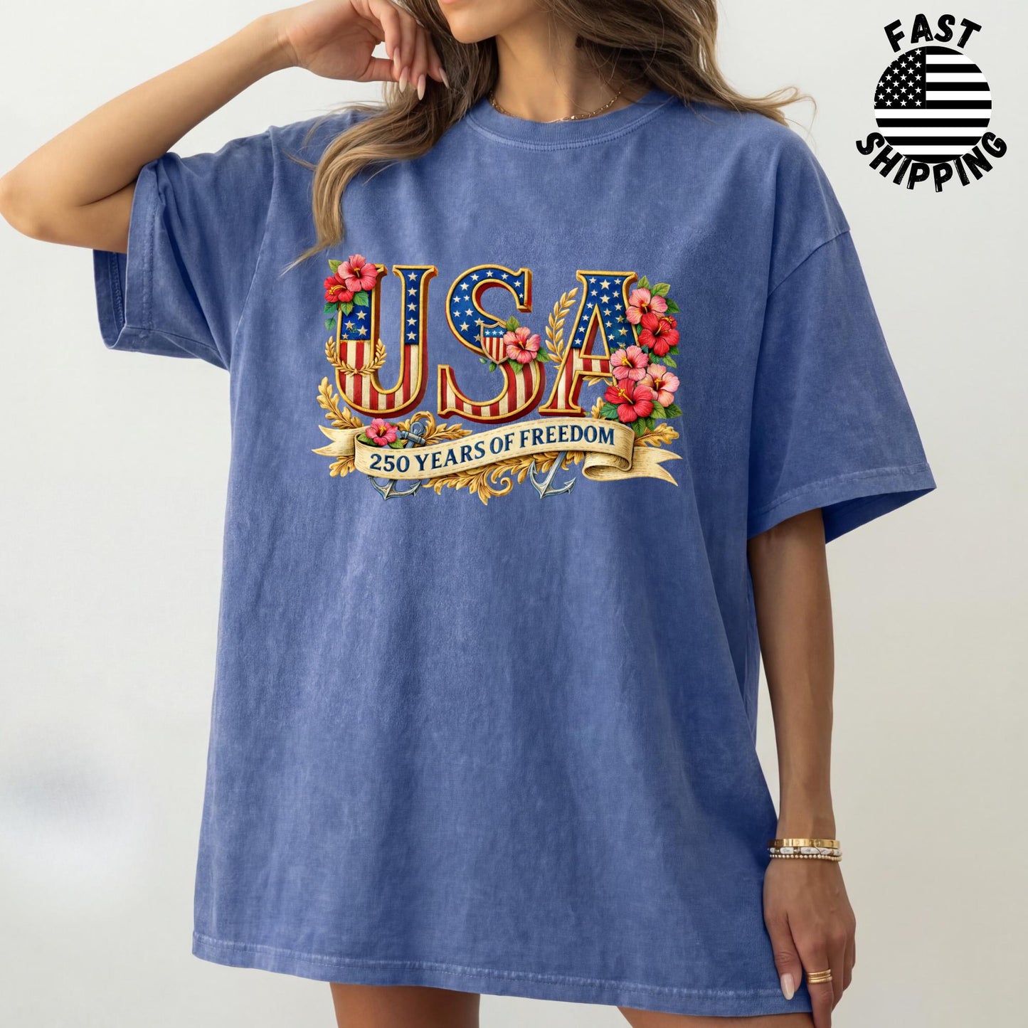 Vintage Acid Wash 250th USA Anniversary T-Shirt