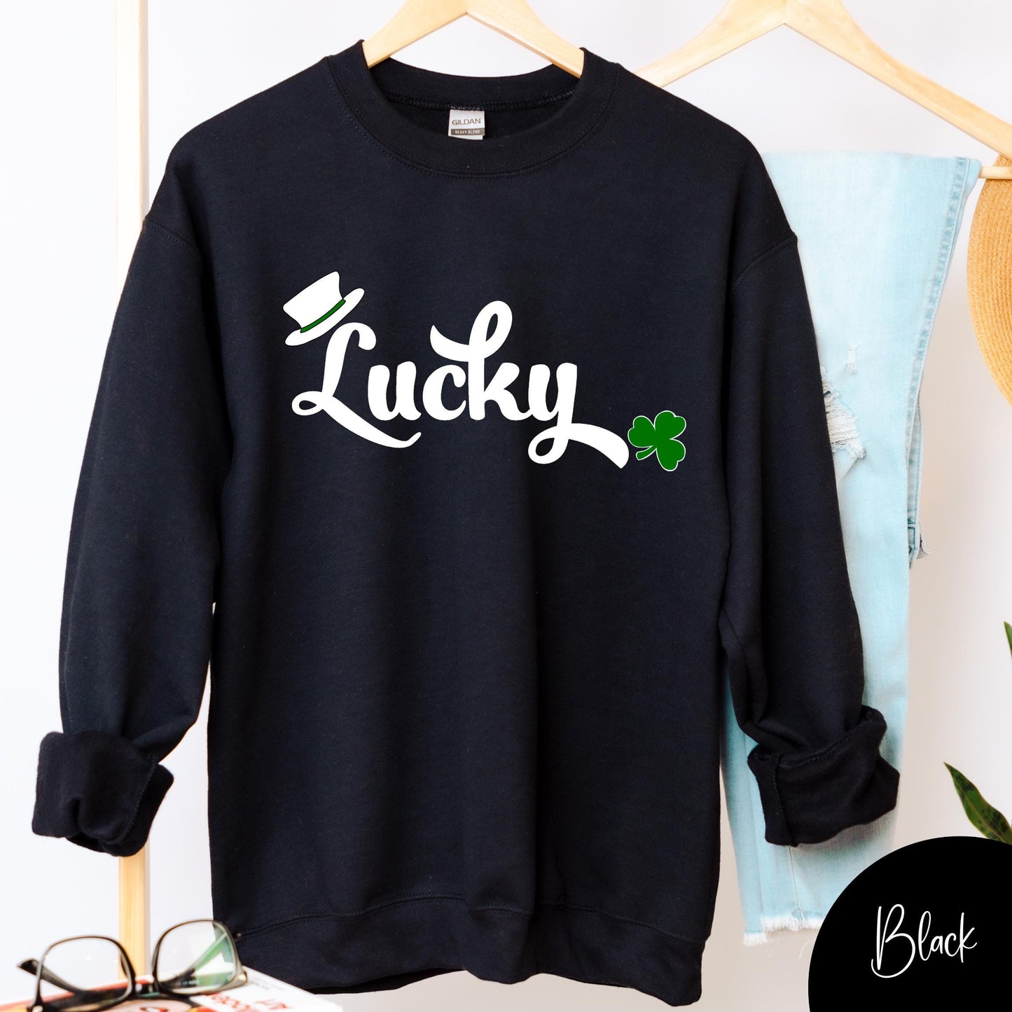 Lucky Shamrock Unisex Sweatshirt, St. Patrick's Day Irish Gift