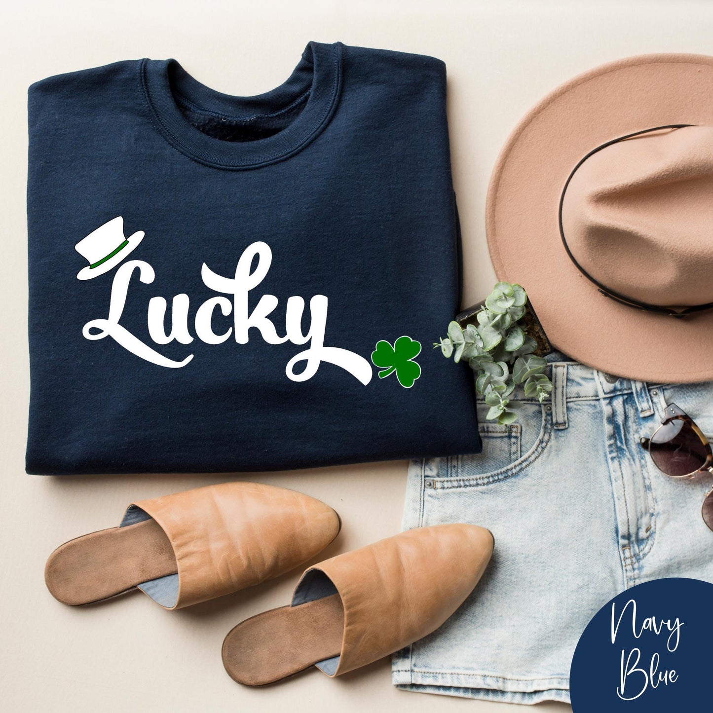 Lucky Shamrock Unisex Sweatshirt, St. Patrick's Day Irish Gift