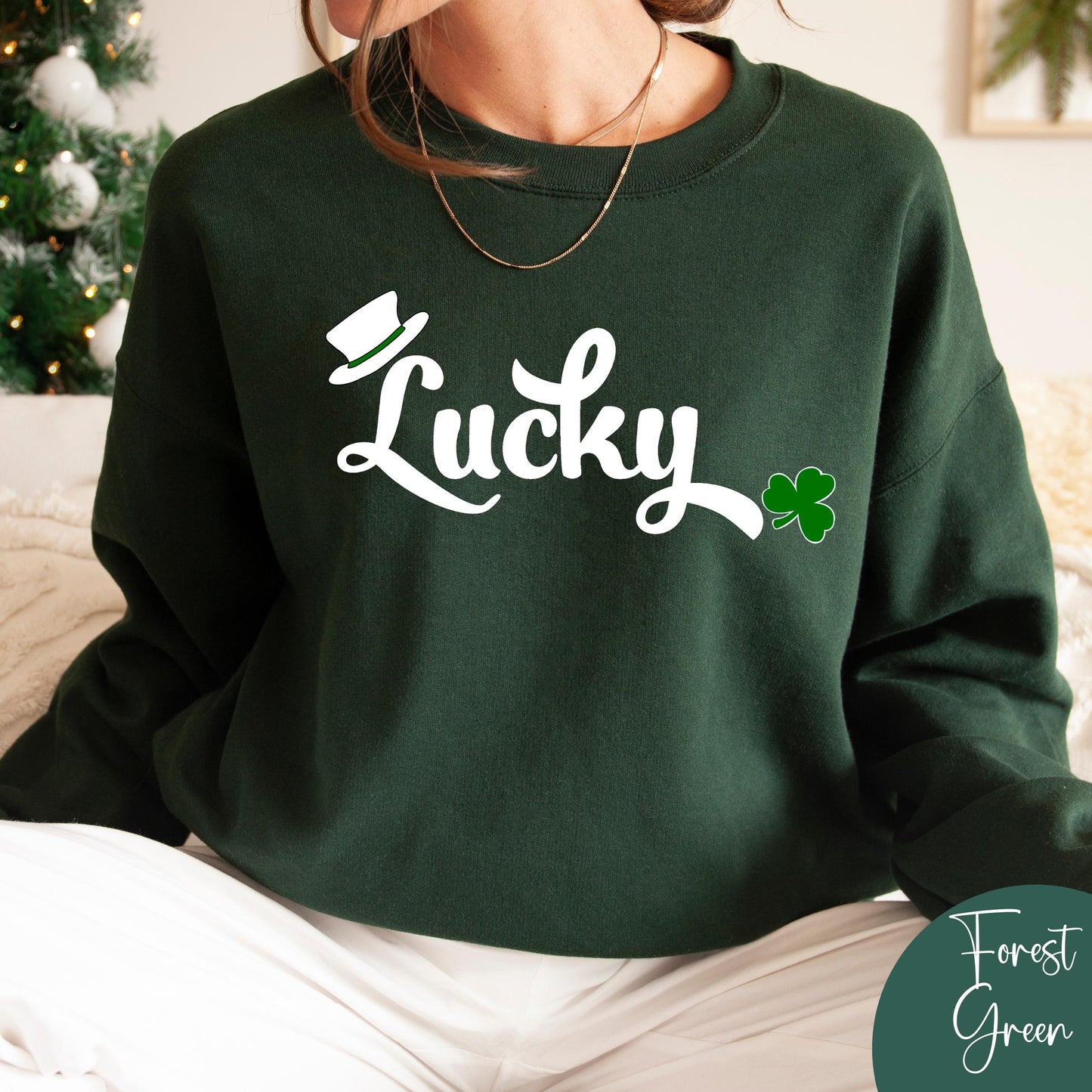 Lucky Shamrock Unisex Sweatshirt, St. Patrick's Day Irish Gift