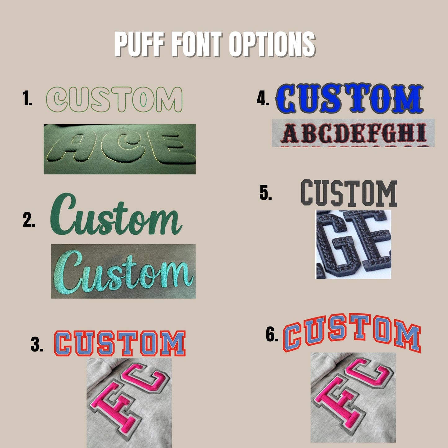 Custom Puff Embroidered Unisex Crewneck Sweatshirt Personalized Hoodie Puff Text,  Trendy 3D Lettering, Custom Name Gift, Unique Pullover