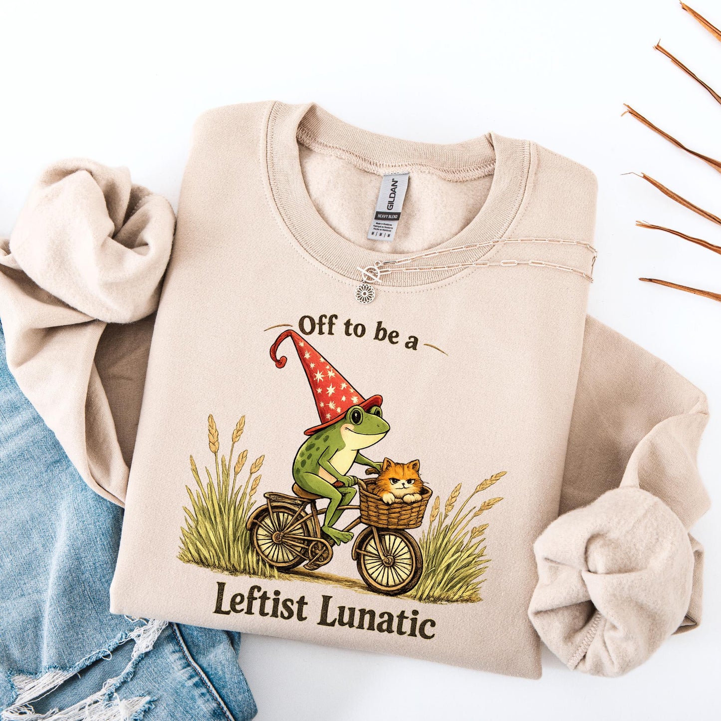 Custom Off to be a Leftist Crewneck Graphic shirt