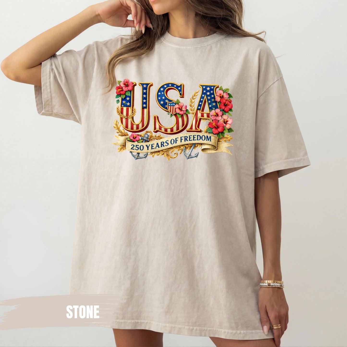 Vintage Acid Wash 250th USA Anniversary T-Shirt