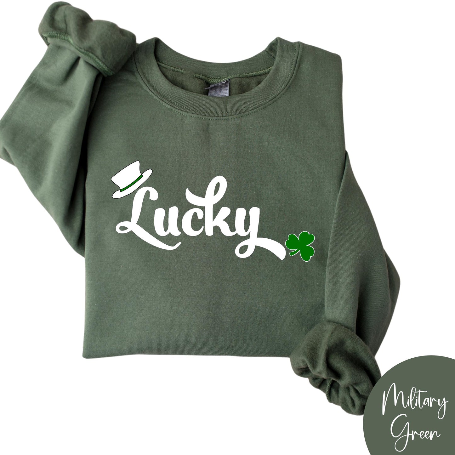Lucky Shamrock Unisex Sweatshirt, St. Patrick's Day Irish Gift