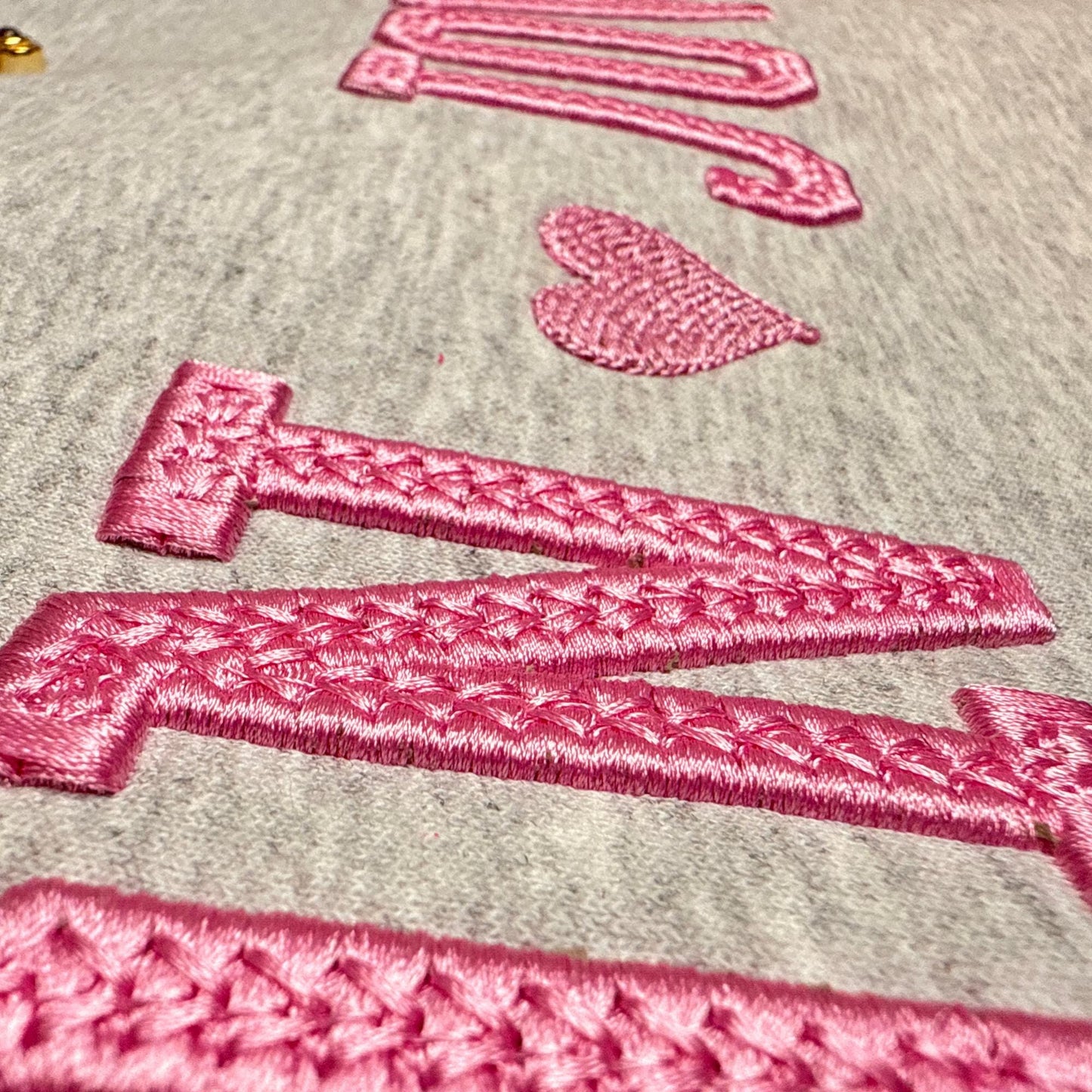 Custom Puff Embroidered Sweatshirt, Unisex Crewneck, Cotton Blend Fabric